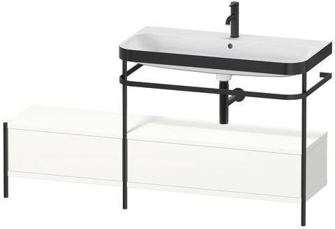 Duravit Waschtischset Happy D.2 Plus 1600x490mm Taupe Supermatt – Einrichtungssystem Nussbaum rechts