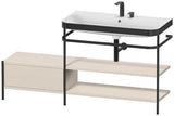 Duravit Waschtischset Happy D.2 Plus 1600x490mm Ein Hahnloch Taupe Supermatt
