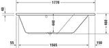 DURAVIT Paiova 5 Whirlwanne 1770x1300 mm Eckwanne rechts mit Air-System, 2-Sitzer, Weiß
