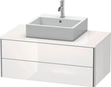 Duravit XSquare Waschtischunterbau 1000 mm Eiche Schwarz mit 2 Schubkästen und Tip-on Technik