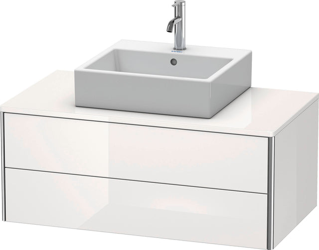 Duravit XSquare Waschtischunterbau 1000 mm Eiche Schwarz mit 2 Schubkästen und Tip-on Technik