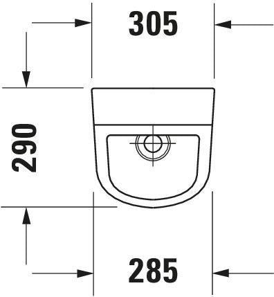 DURAVIT D-Code Urinal rimless, Zulauf hinten, ohne Fliege, weiß – Sanitärkeramik