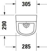 DURAVIT D-Code Urinal rimless, Zulauf hinten, ohne Fliege, weiß – Sanitärkeramik