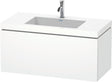 DURAVIT L-Cube c-bonded Waschtischset 1000 mm mit Vero Air, weiß matt, 1 Auszug, wandhängend