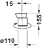 DURAVIT Vario-Anschluss-Set für WC mit Universal-Abgang inkl. Excenter – Kunststoff, 110 mm