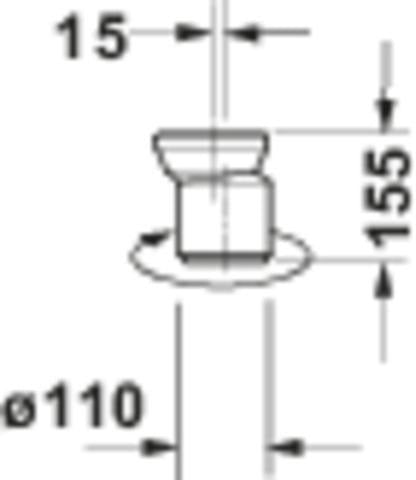 DURAVIT Vario-Anschluss-Set für WC mit Universal-Abgang inkl. Excenter – Kunststoff, 110 mm