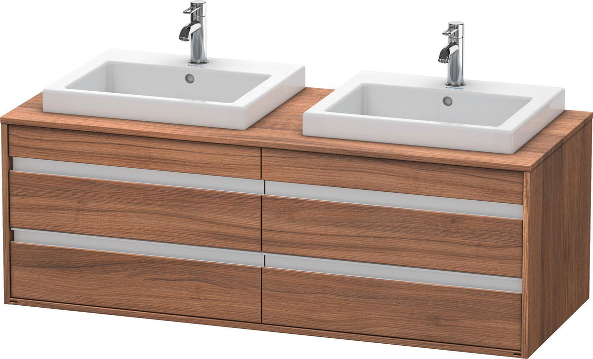 DURAVIT Ketho Waschtischunterbau 1400 mm wandhängend, 4 Schubkästen, basalt matt