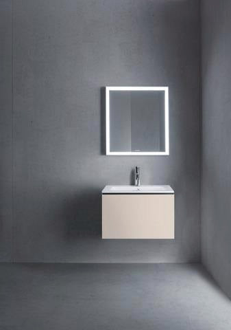 Duravit ME by Starck Möbelwaschtisch 630 mm, weiss seidenmatt, mit Überlauf, 1 Hahnloch