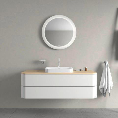 DURAVIT Happy D.2+ Konsolenwaschtischunterbau 1300 mm taupe supermatt mit Tip-On Technik und LED-Innenbeleuchtung