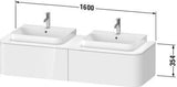 DURAVIT Happy D.2 Konsolenwaschtischunterbau 1600 mm Taupe supermatt mit Tip-On Technik