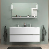 DURAVIT Sivida Spiegelablage 1200 mm in Chrom/Weiß Hochglanz – Ablage mit Befestigungsmaterial