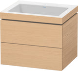 Duravit L-Cube Waschtischset mit Vero Air 500x600x480 mm, 2 Schubkästen, Graphit Matt