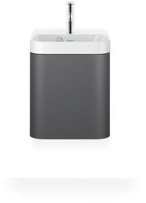 DURAVIT Happy D.2 Waschtischset 400x360mm graphit supermatt mit 1 Tür und Tip-On-Technik