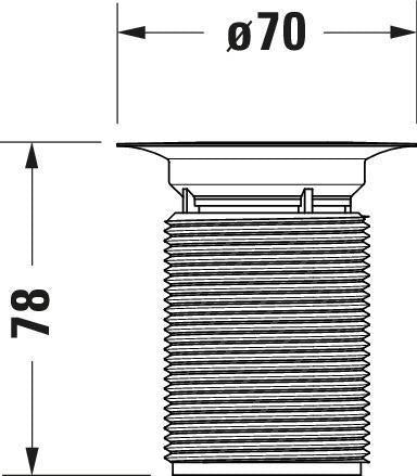 DURAVIT Geruchsverschluss für Urinal Dry – Universal Ersatzteil, ohne Key-Ring