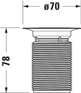 DURAVIT Geruchsverschluss für Urinal Dry – Universal Ersatzteil, ohne Key-Ring