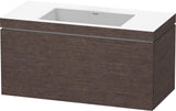 Duravit L-Cube c-bonded Waschtischset 1000 mm Mediterrane Eiche mit Tip-on-Auszug
