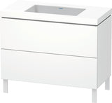 DURAVIT L-Cube c-bonded Waschtischset 1000 mm weiß mit Tip-on Technik und Soft-Close