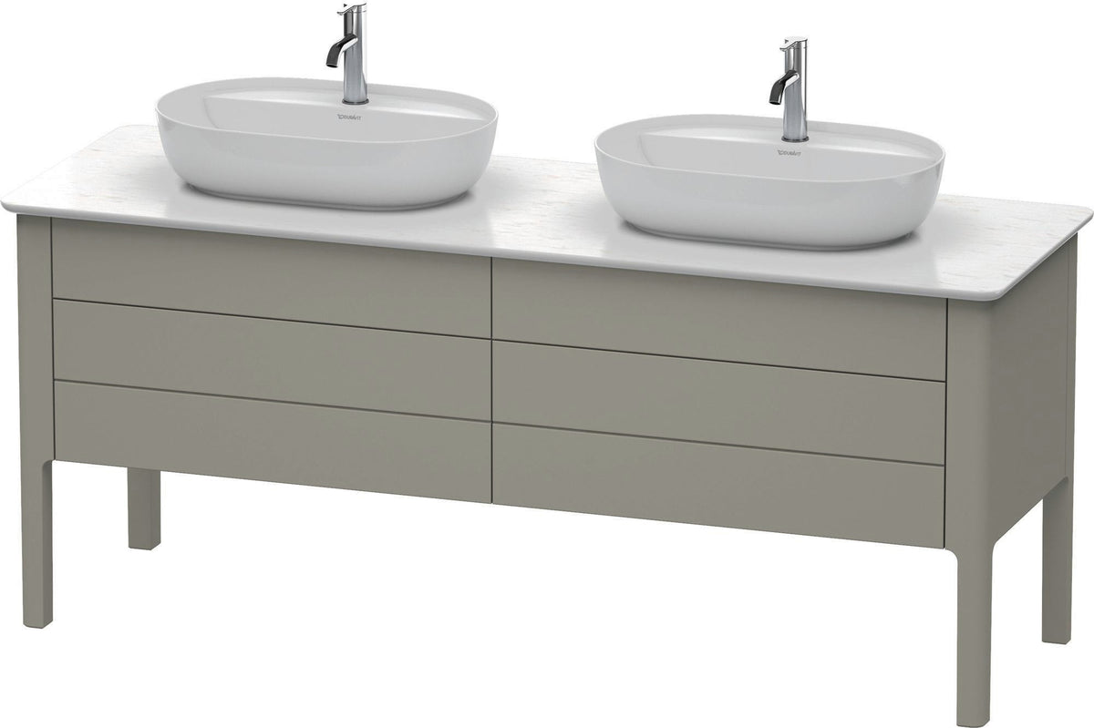 DURAVIT Luv Waschtischunterbau bodenstehend 1733 mm Taupe Seidenmatt 2 Auszüge
