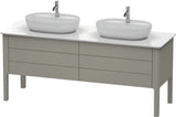 DURAVIT Luv Waschtischunterbau bodenstehend 1733 mm Taupe Seidenmatt 2 Auszüge