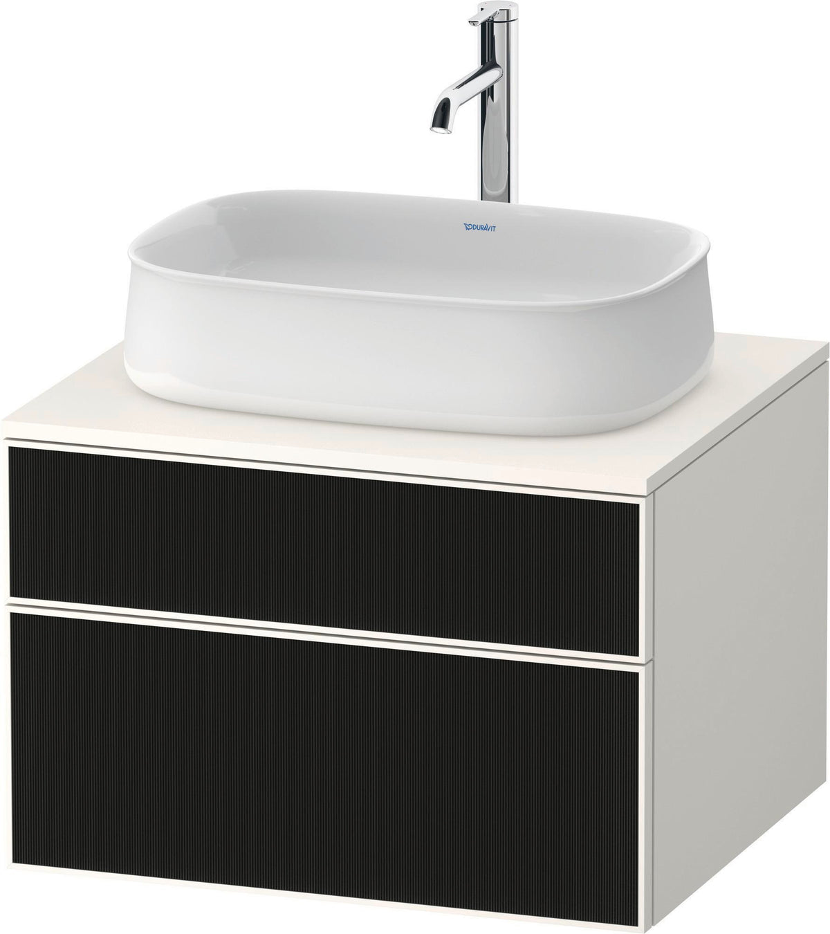 DURAVIT Zencha Konsolenwaschtischunterbau 650 mm Eiche Anthrazit mit Push-Open
