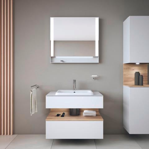 DURAVIT Qatego Einbauwaschtisch 550 mm Weiß mit HygieneGlaze, 1 Hahnloch & Überlauf