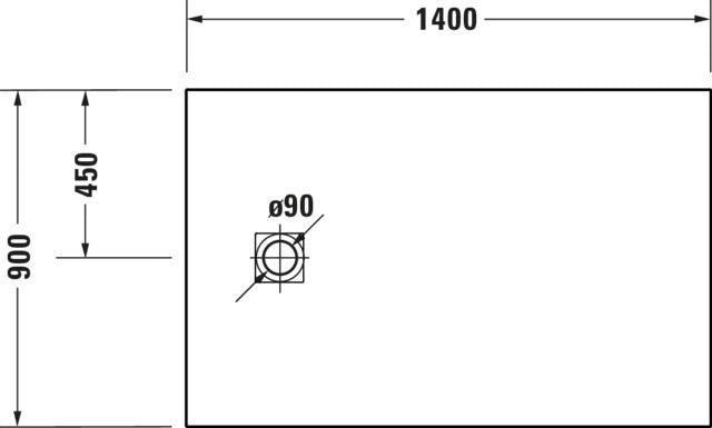 DURAVIT Sustano Duschwanne 1400x900x30 mm Mineralguss Weiß, bodenbündig & Halbeinbau