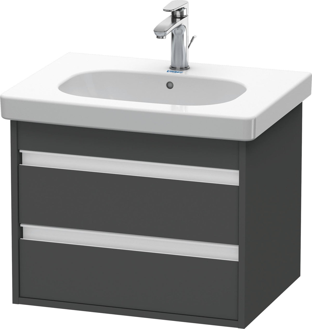 Duravit Ketho Waschtischunterbau 455x600x480mm wandhängend 2 Schubkästen basalt matt
