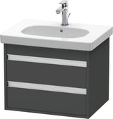Duravit Ketho Waschtischunterbau 455x600x480mm wandhängend 2 Schubkästen basalt matt