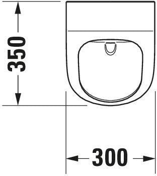 DURAVIT Urinal Soleil by Starck – Weiß, spülrandlos, Zulauf hinten, 350x300x585 mm