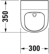 DURAVIT Urinal Soleil by Starck – Weiß, spülrandlos, Zulauf hinten, 350x300x585 mm