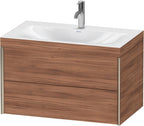 Spanplatte / Nussbaum / m.Viu,2Schubk.503x800x480mm 1Hl,champagner matt/nussb.natur,RahmenC