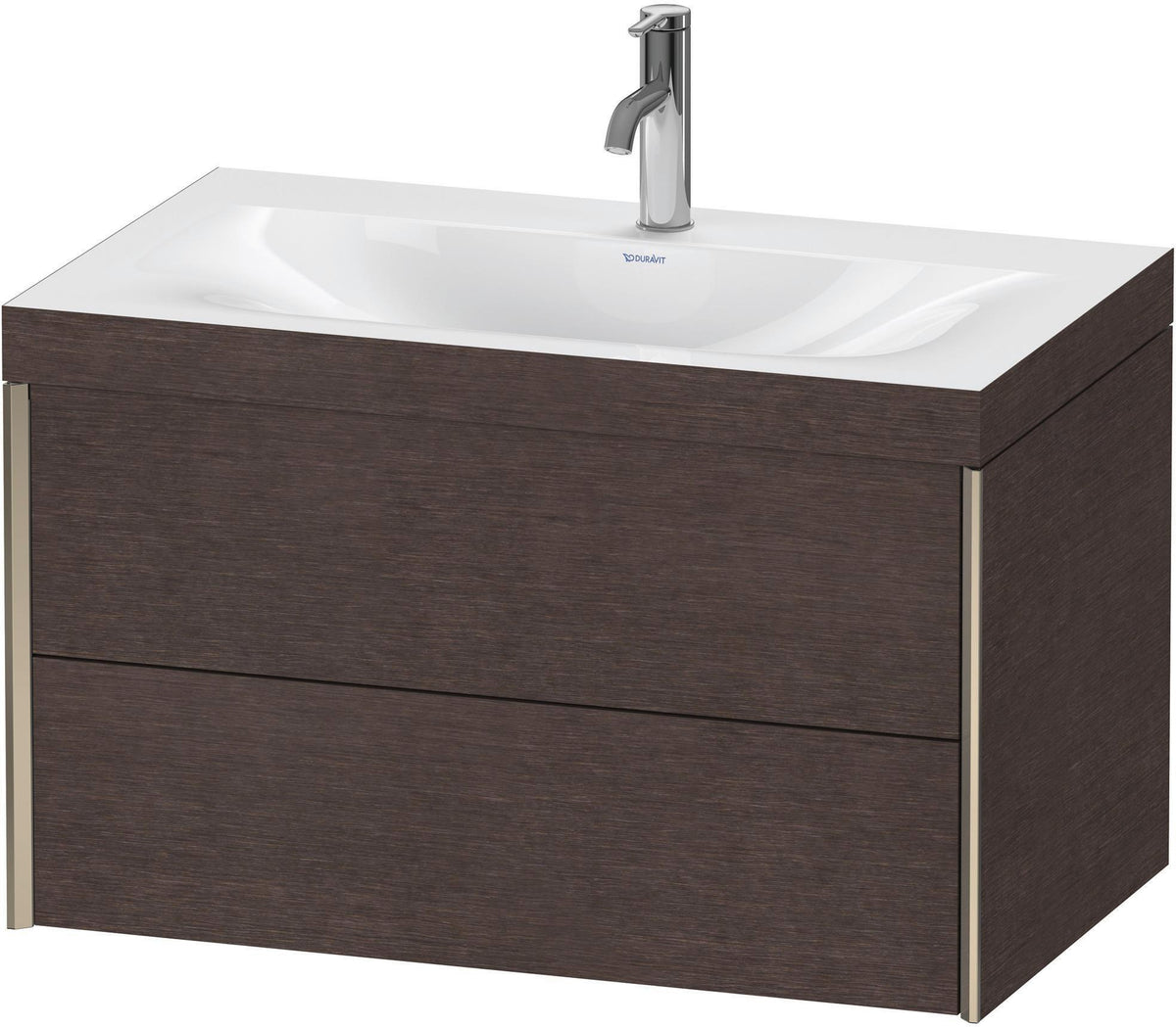 DURAVIT XViu c-bonded Waschtischset 800 mm wandhängend mit 2 Schubkästen und Tip-on-Technik