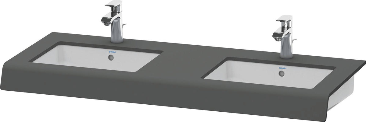 DURAVIT DuraStyle Konsole 800 mm betongrau matt mit 2 Ausschnitten – Wandhängend