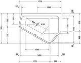 DURAVIT Paiova 5 Whirlwanne 1770x1300 mm Eckwanne rechts mit Air-System, 2-Sitzer, Weiß