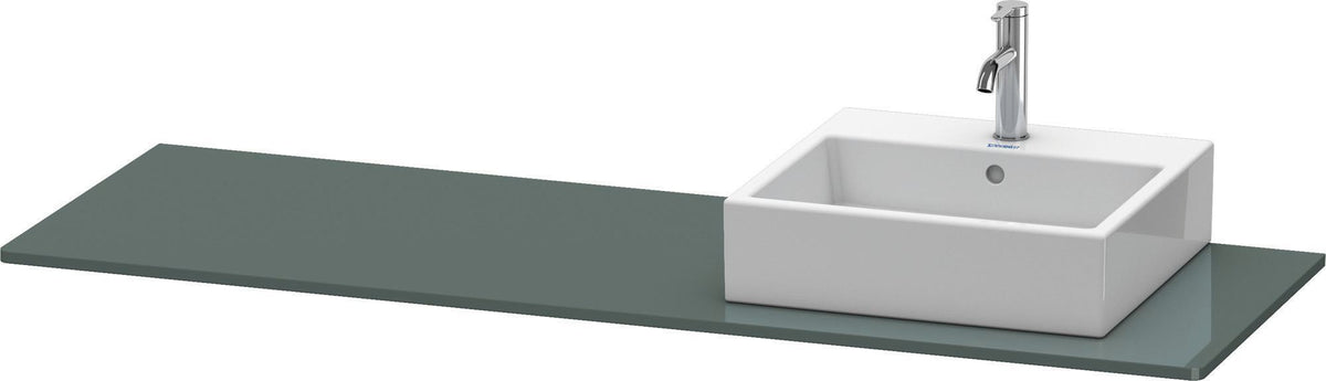 Duravit XSquare Konsole 1600 mm mit 1 Ausschnitt in Dolomiti Grey Hochglanz