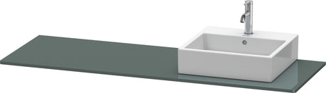 Duravit XSquare Konsole 1600 mm mit 1 Ausschnitt in Dolomiti Grey Hochglanz