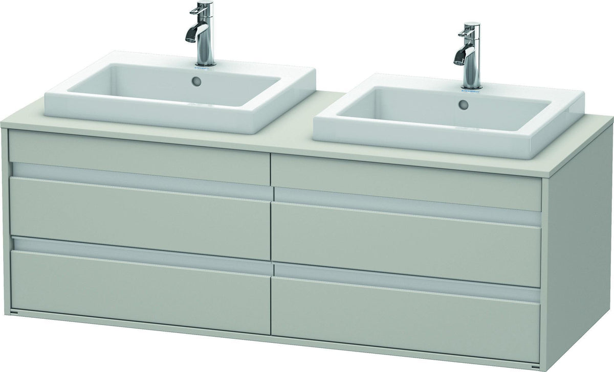 DURAVIT Ketho Waschtischunterbau 1400 mm wandhängend, 4 Schubkästen, basalt matt