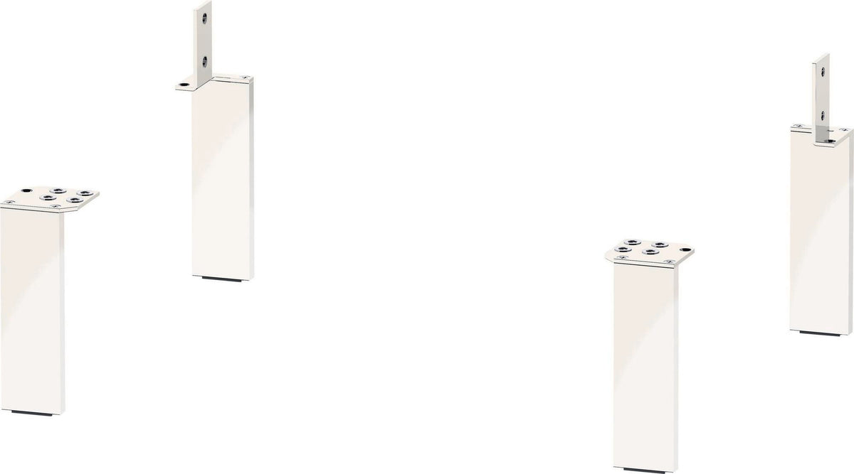 DURAVIT Brioso Sockelfuß 152x44x10 mm, 4 Stück, Betongrau Matt – Aluminium, inkl. Befestigungsmaterial
