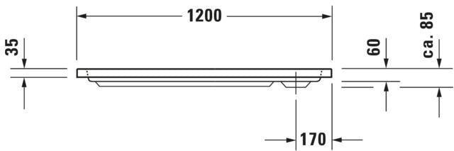 DURAVIT D-Code Duschwanne 1000x700 mm Weiß Sanitäracryl rechteckig