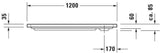DURAVIT D-Code Duschwanne 1000x700 mm Rechteckig Weiß Sanitäracryl mit Antislip