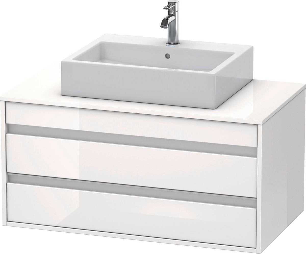 DURAVIT Ketho Waschtischunterbau wandhängend 1000 mm basalt matt – 2 Schubkästen, Soft-Close