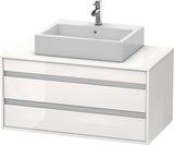 DURAVIT Ketho Waschtischunterbau wandhängend 1000 mm basalt matt – 2 Schubkästen, Soft-Close