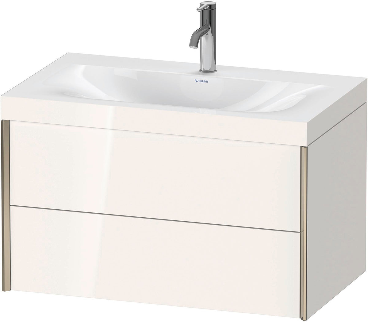 DURAVIT XViu c-bonded Waschtischset 800 mm wandhängend mit 2 Schubkästen und Tip-on-Technik