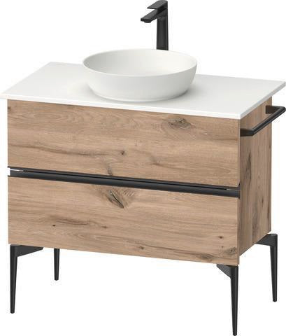 DURAVIT Sivida Waschtischunterbau 845 mm Eiche mit 2 Schubkästen und Soft-Close