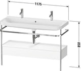 Duravit Happy D.2 Waschtischset 1175 mm mit Metallkonsole, Schubkasten und Waschschüssel