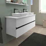 DURAVIT Sivida Spiegelablage 1280x115x35 mm – Chrom/Weiß Matt, inkl. Befestigungsmaterial