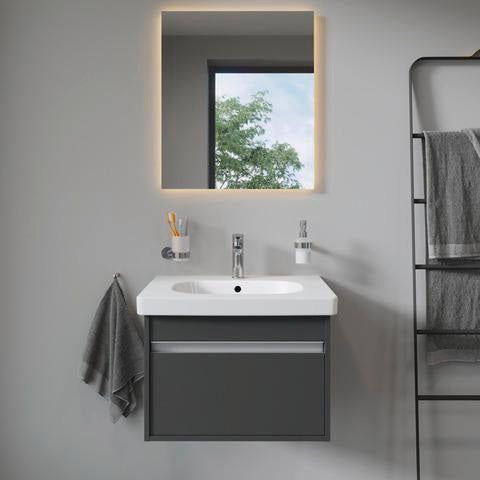DURAVIT Ketho Waschtischunterbau 600 mm wandhängend basalt matt mit 1 Auszug
