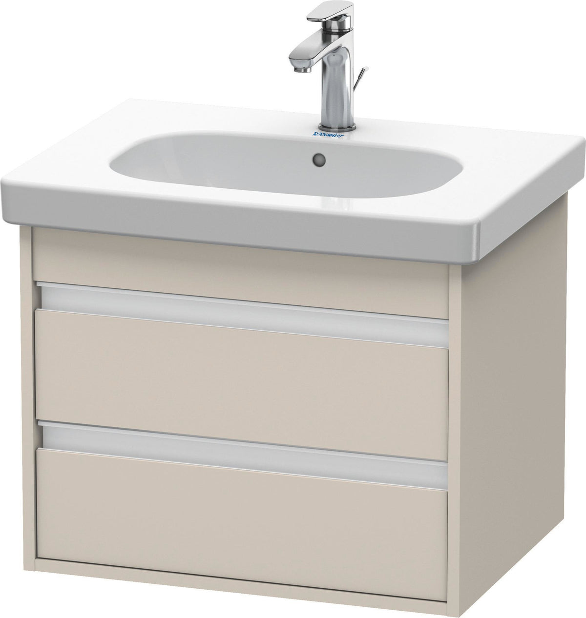 Duravit Ketho Waschtischunterbau 455x600x480mm wandhängend 2 Schubkästen basalt matt