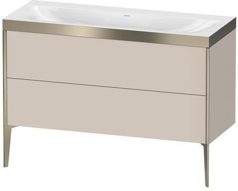 Duravit XViu Möbelwaschtisch-Set 1200 mm mit Unterschrank Nussbaum und Keramik-Waschtisch