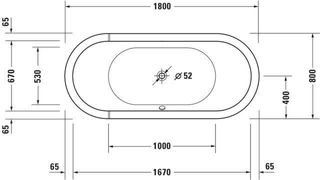 DURAVIT Starck Whirlwanne 1800x800 mm freistehend, oval, Acryl, Air-System, 2 Rückenschrägen, Weiß